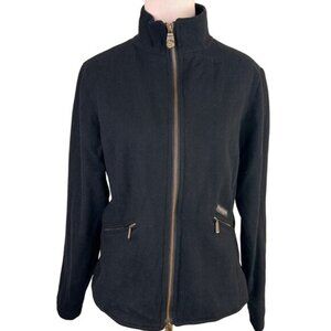 Powder River Outfitters Panhandle Slim Black Women's Wool Zip Up Jacket Size Med